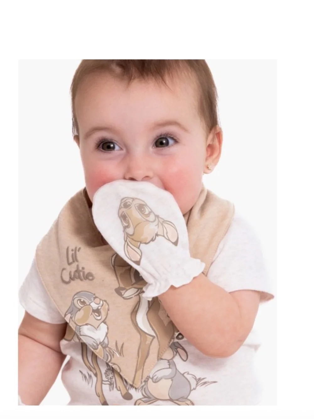 Disney Baby Wishes + Dreams Character Infant Baby Accessories Bib, Socks, Mitten